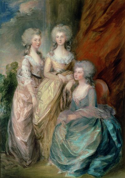 The three eldest daughters of George III: Princesses Charlotte, Augusta and Elizabeth in 1784 probably by Gainsborough Dupont by Thomas Gainsborough
